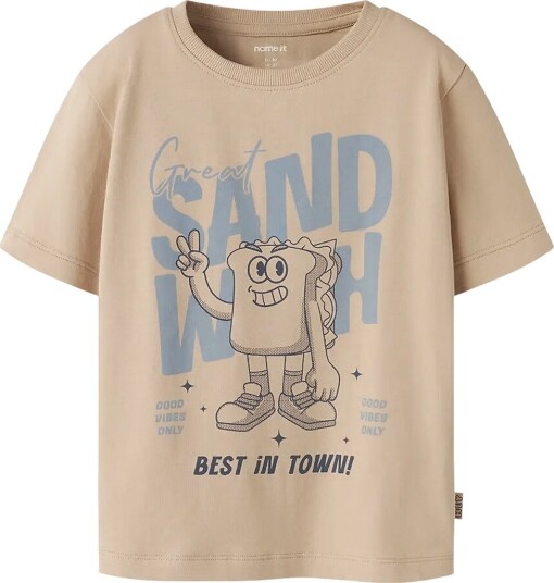 Name It T-skjorte - NmmKarlo - Sesam - Name It - 1 år (80) - T-skjorte - Beige