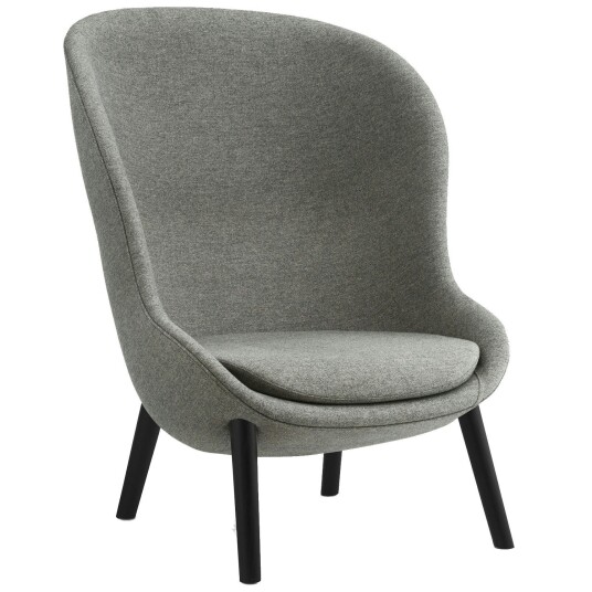 Normann Copenhagen Hyg Lenestol Høy Mørkegrå / Svart Eik