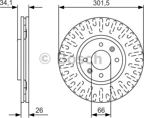 Bremseskive BOSCH 0 986 479 D36