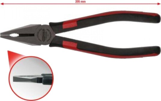 Ks Tools 115.2103, Stål, Sort, Rød, 20,5 Cm, 300 G