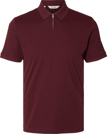 Selected Men   Pologenser slhFave Zip SS Polo   Rød
