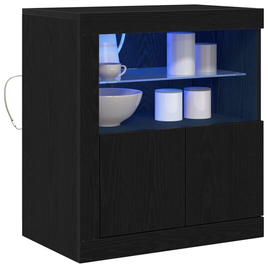 Serviesskap Svart 60.5 x 37 x 67 cm Konstruert tre