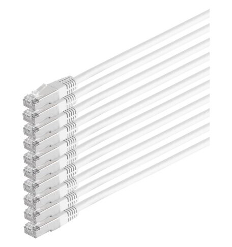 S-Conn 75711-H0.25W-Set10 Nettverkskabel Hvit 0,25 M Cat6 S/Ftp (S-Stp) (75711-H0.25W-Set10)