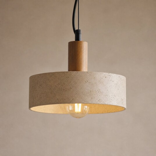 Hengelampe Lucande Carlotta dimmbar Beige Stue Betong Moderne 8.5 Beige