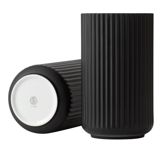Lyngby Porcelæn Lyngbyvasen Black 20,5 cm Sort