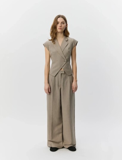 Sofie Schnoor Izrasw Linen Mix Trousers Beige 38 Sofie Schnoor Izrasw Linen Mix Trousers Beige 38
