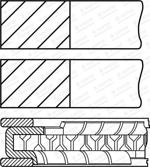 Stempelringsett GOETZE ENGINE 08-107400-00