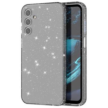 Samsung Galaxy A15 Stylish Glitter Series TPU-deksel Gjennomsiktig Svart