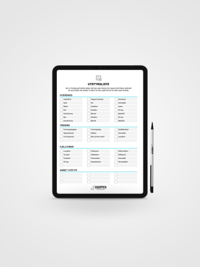Shoppen Utstyrsliste Digitalt Produkt
