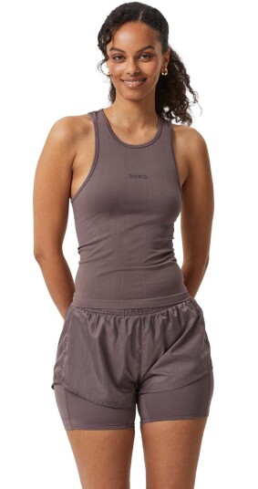 Björn Borg Women's Borg Running Seamless Tank Sparrow S/M, Sparrow