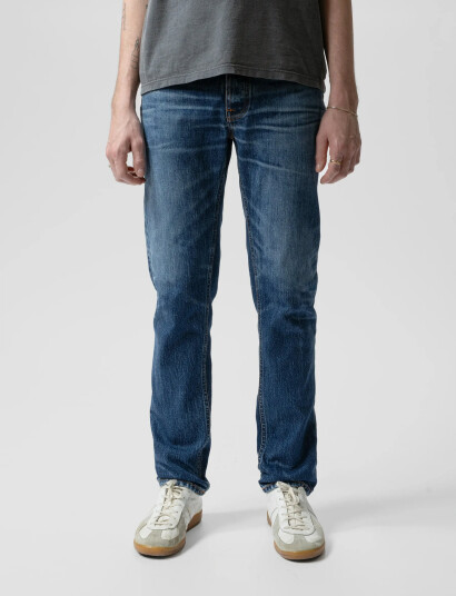 Nudie Jeans Solid Ollie Life Tracks   Blue   W32 x 30