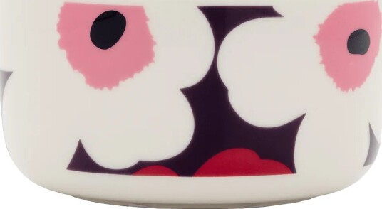 Marimekko Unikko bolle 5 dl White plum cranberry pink