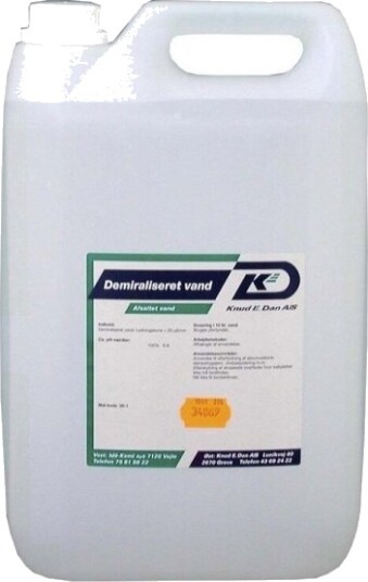 Demineraliseret Destilleret Vand 10L. Anvendes Til Dampstrygejern Akkumulatorer Planter M.V.
