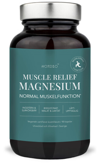 NORDBO - Muscle Relief Magnesium Vegan 90 Capsules NORDBO - Muscle Relief Magnesium Vegan 90 Capsules