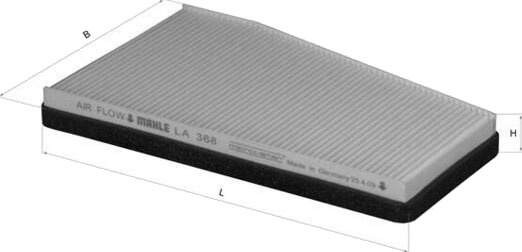 Kupefilter MAHLE LA 368 Kupefilter MAHLE LA 368