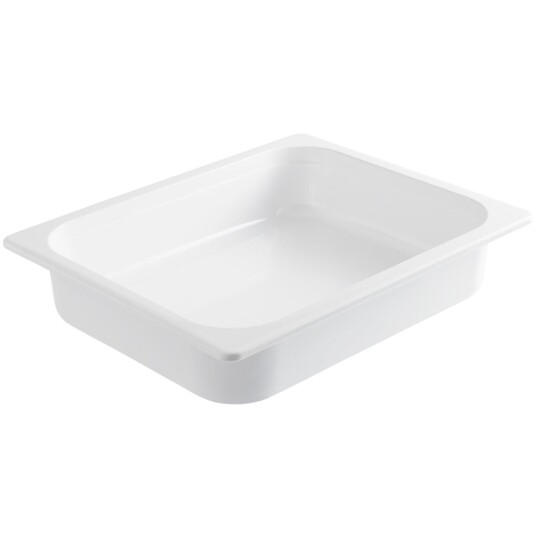 VEGA Melaminsskål GN 1/2; Størrelse GN 1/2, 3.4l, 32.5x26.5x6.5 cm (LxBxD); Hvit; Rektangulær