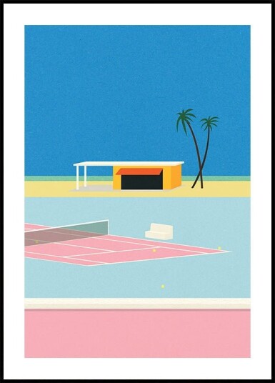 Tennis By the Beach Plakat / 21x30cm Tennis By the Beach Plakat / 21x30cm