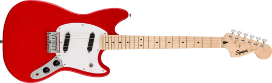 Squier Sonic Mustang, Maple Hvit Pickguard, Torino Rød
