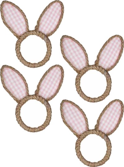 Seasons Easter Collection Serviettring m/Kaninører 4pk Rosa