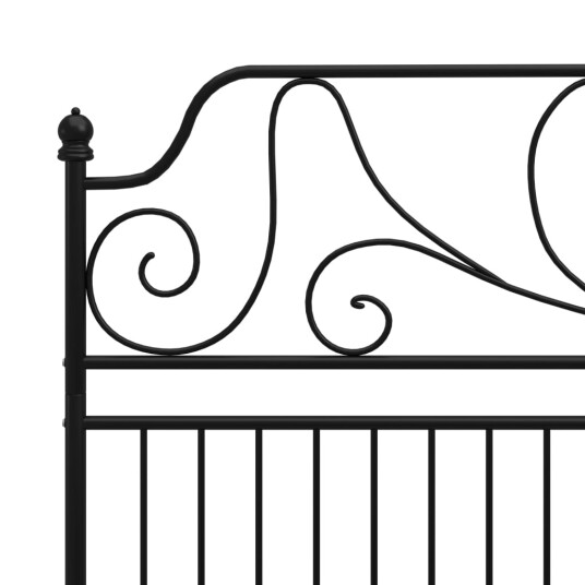  Sengeramme svart metall 180x200 cm 8720286195963