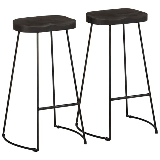  Barkrakker 2 stk sort 45x40x78 cm heltre mango 8721102922237