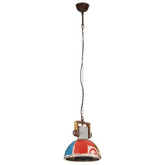 vidaXL Industriell hengelampe 25 W flerfarget rund 30 cm E27