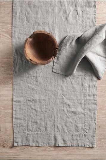 Ellos Home Løper Malva i 100% lin Beige