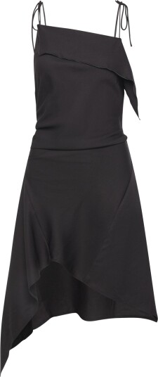 Weekday Assymetric Dress Black L Weekday Assymetric Dress Black L