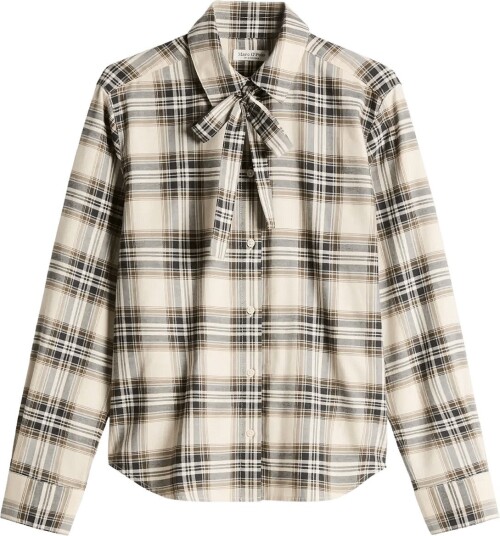 Marc O"Polo Woven Blouses, Lsl, Y/D Checks - OFFWHITE_MULTI_01 - 36
