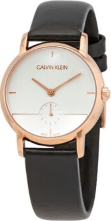 Calvin Klein CK Dameklokke K9H2Y6C6 Established Sølvfarget/Lær Ø32