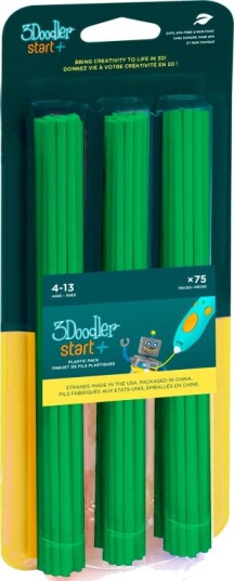3Doodler Eco Filament Grønn 15 cm 2.5 mm 75 stk