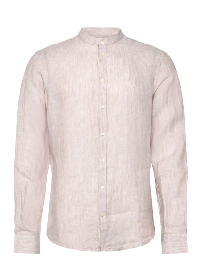 Casual Friday Cfanton Ls Cc Linen Shirt Pink S