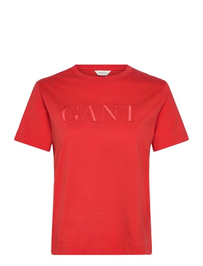 GANT Reg Tonal Graphic Ss T Shirt Red S