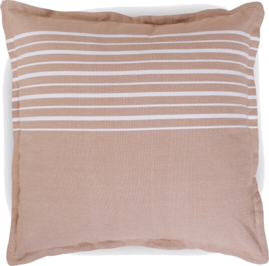 Pyntepute 45x45 cm 100% bomull Beige med hvite striper