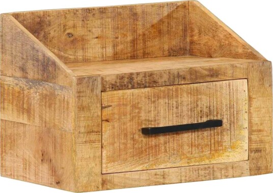  Nattbordskap med skuff Brun 40 x 30 x 30 cm Massivt mangotre