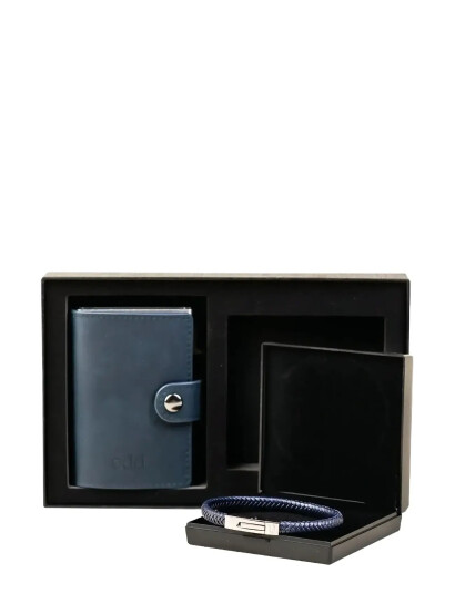 edd. Gift Set Card Holder/Bracelet - Navy - S 18