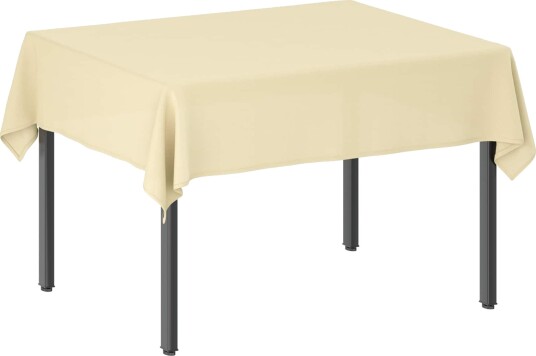 vidaXL Bordduk Rektangulær Kremhvit 110 x 140 cm Polyester
