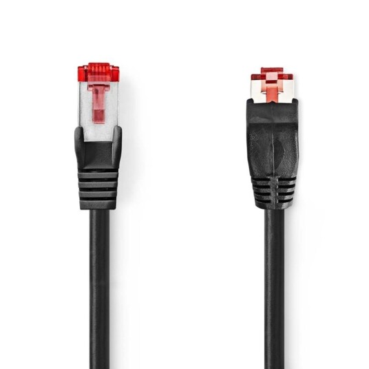 Nedis CAT6 Nettverkskabel | RJ45 Han | RJ45 Han | SF/UTP | 1.00 m | Rund | LSZH | Sort | Konvolutt