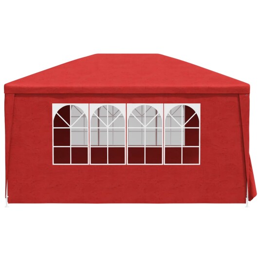 Partytelt med vegg Rød 400 x 300 x 255 cm Polyetylen og Stål