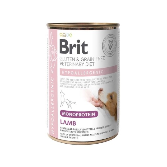 Brit Veterinary Diet For Dogs Hypoallergenic Monoprotein Lamb 400G