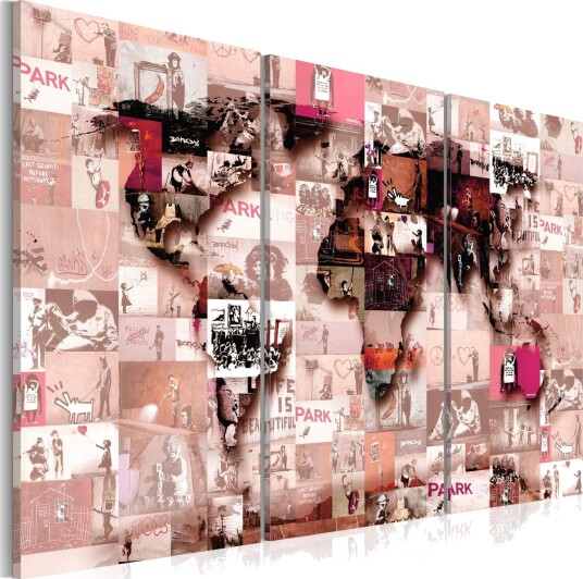 Bilde Banksy Graffiti Collage 90x60 Artgeist sp. z o. o.