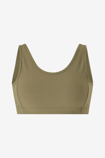 Ellos Studio Sports BH V neck Structure Grønn