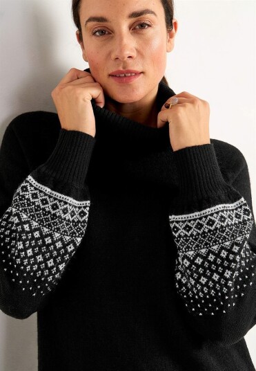 Cellbes Of Sweden Strikket kjole med jacquard- mønstrede ermer Cellbes Of Sweden Strikket kjole med jacquard- mønstrede ermer