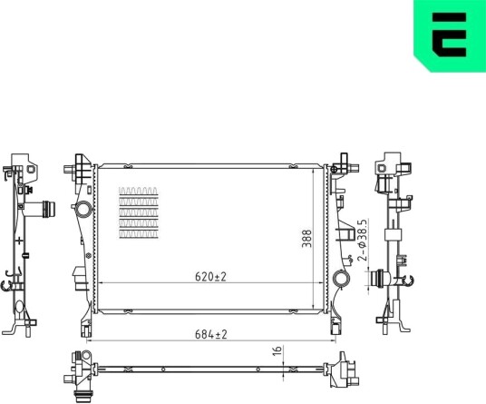ERA 673373 Radiator motorkjøling