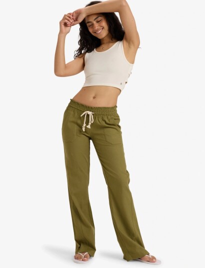 Roxy Oceanside Pant Khaki green S Roxy Oceanside Pant Khaki green S
