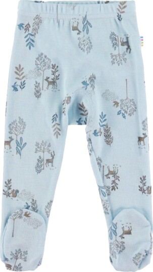 Joha Leggings m. Fot Ull/Silke Blå m. Naturlig Joha 80 Leggings Lyseblå