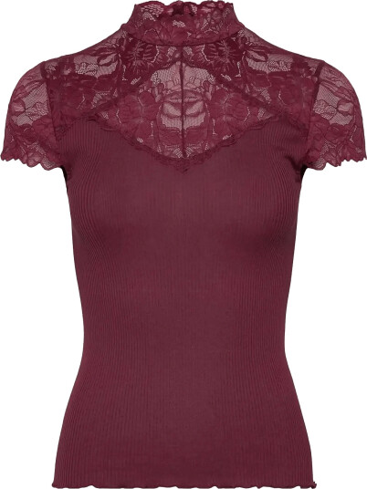 Rosemunde Rwbeatha Silk Capsleeve Lace T Shir Red XL