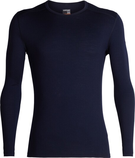Icebreaker Men"s 200 Oasis Long Sleeve Crewe Midnight Navy XS