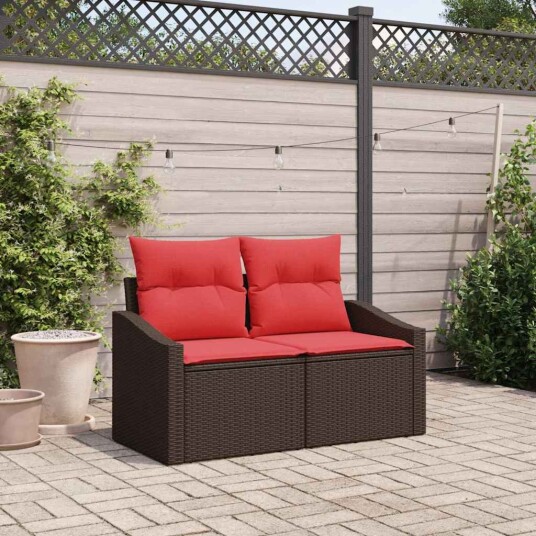 vidaXL Hagemøbelsofa Brun 123 x 62 x 69cm polyrotting