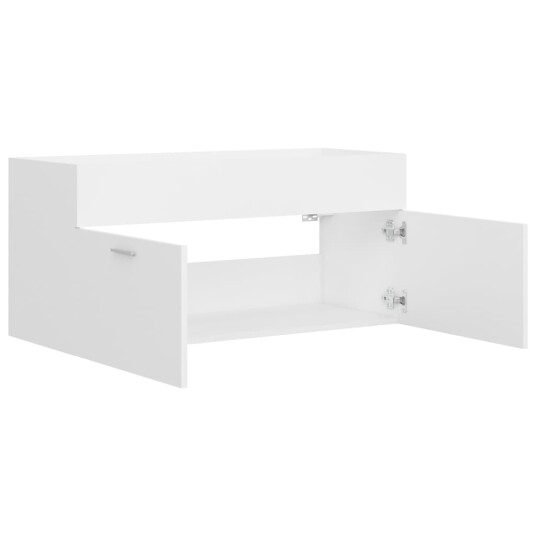 vidaXL Servantskap hvit 100x38,5x46 cm sponplate